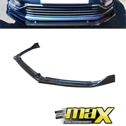 VW Polo 6 / Polo 7 Carbon Look 3-Piece Front Lip Spoiler