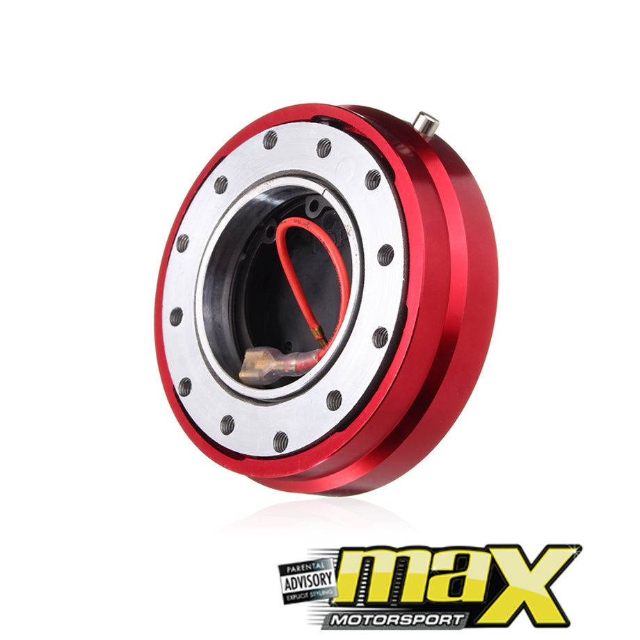 Universal Quick Release Steering Wheel Hub Kit (Red)