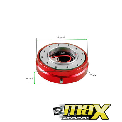 Universal Quick Release Steering Wheel Hub Kit (Red)