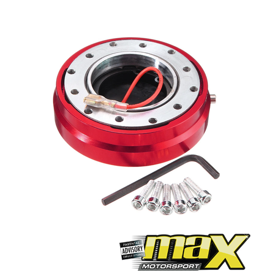 Universal Quick Release Steering Wheel Hub Kit (Red)