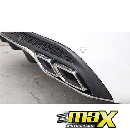 Merc W205 C63 Style Upgrade Diffuser With Tailpipes (15-19)