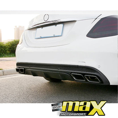 Merc W205 C63 Style Upgrade Diffuser With Tailpipes (15-19)