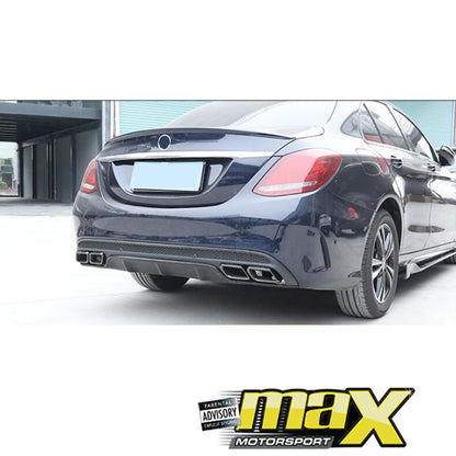 Merc W205 C63 Style Upgrade Diffuser With Tailpipes (15-19)