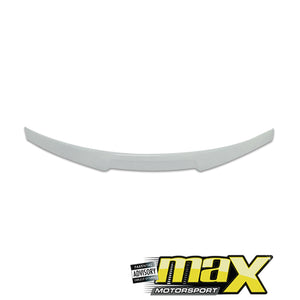 Audi A3 (14-On) M4 Style Gloss White Plastic Boot Spoiler